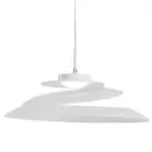 Suspension Led dimmable ARAGON blanche en métal et verre  Fabas offre à 380,4€ sur Keria Luminaires