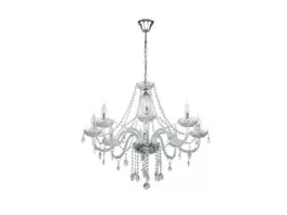 Lustre verre argenté BASILANO 1 E14 8X40W offre à 399€ sur Keria Luminaires