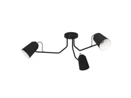 Plafonnier métal noir LORETO E27 3X25W offre à 159€ sur Keria Luminaires