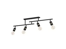 Plafonnier métal noir LURONE E27 4X10W offre à 84,9€ sur Keria Luminaires