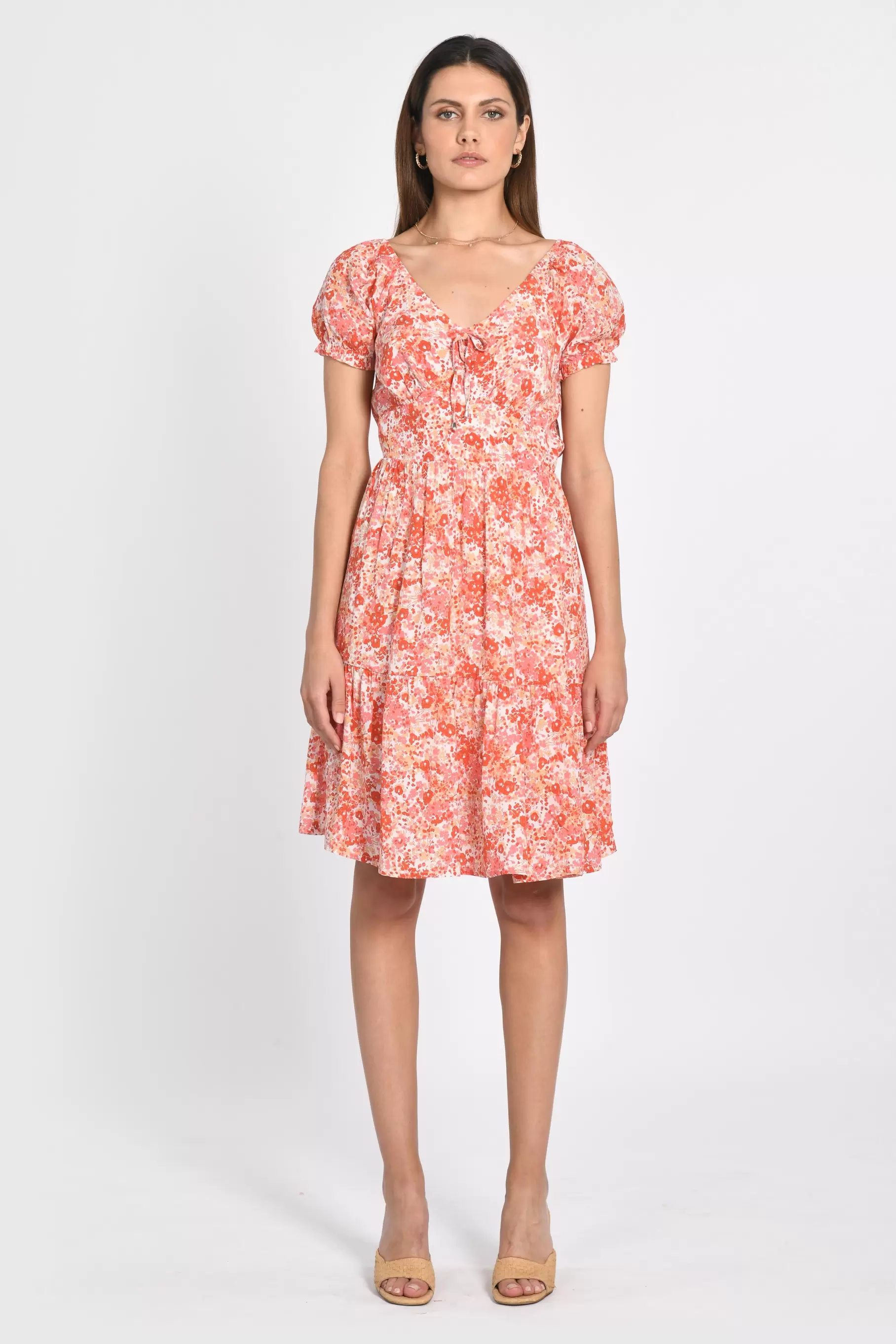 ROBE COURTE HELEN MULTI CORAIL offre à 59,4€ sur Kookai