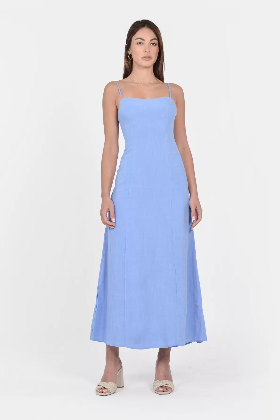 ROBE LONGUE HAYMIE HYDRANGEA BLUE offre à 64,5€ sur Kookai