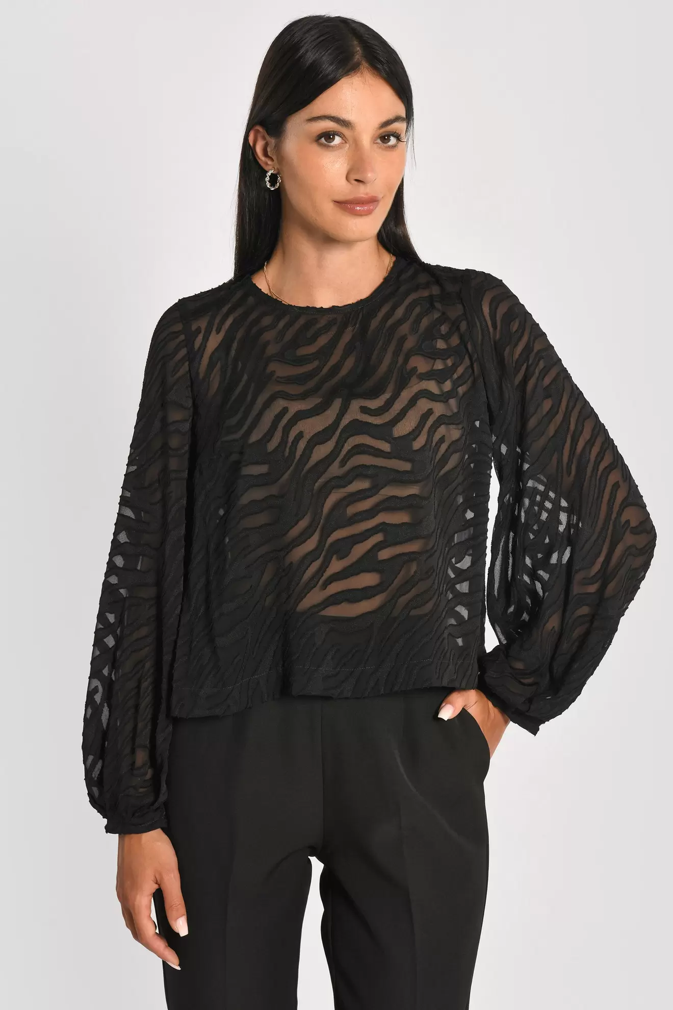 BLOUSE ZEBRE PENNY NOIR offre à 69€ sur Kookai