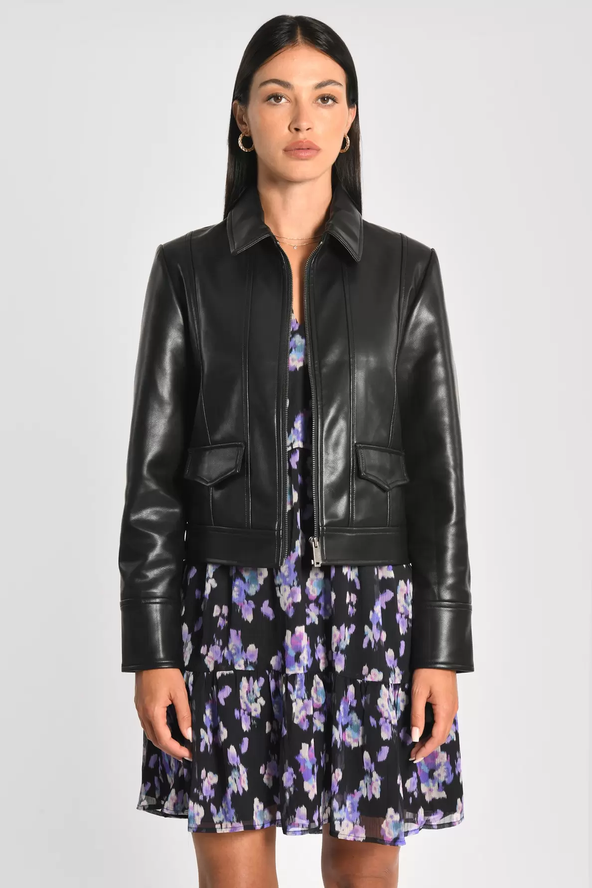 VESTE SIMILI CUIR KENDALL NOIR offre à 95,4€ sur Kookai