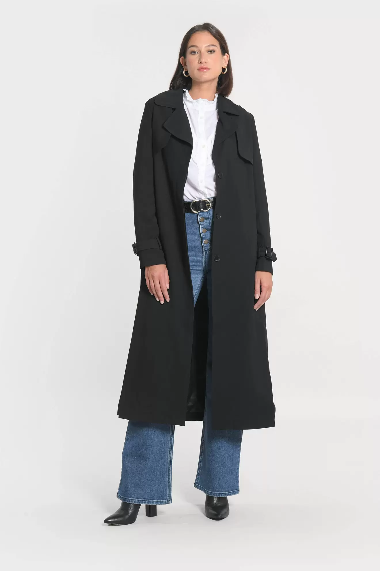 TRENCH LONG ASHER NOIR offre à 169€ sur Kookai