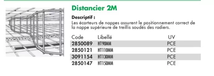 Distancier 2m offre sur Ciffréo Bona