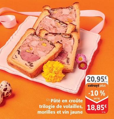 Pate En Croute Trilogie De Volailles,Morilles Et Vin Jaune  offre à 18,85€ sur Colruyt