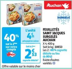 Auchan - Feuilletés Saint Jacques Surgelés offre à 4,21€ sur Auchan Hypermarché