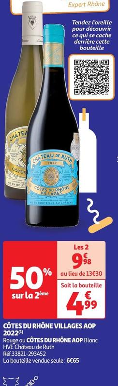 Cotes Appellation Mis En Bout Chateau De Ruth 2022 offre à 6,65€ sur Auchan Supermarché