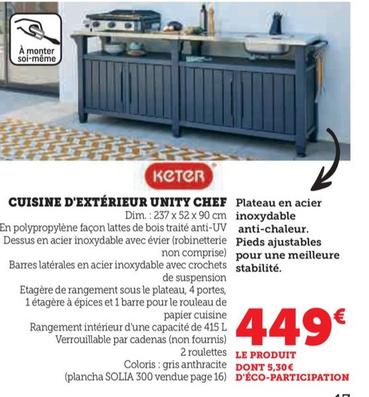 Keter - Cuisine D'extérieur Unity Chef offre à 449€ sur Hyper U