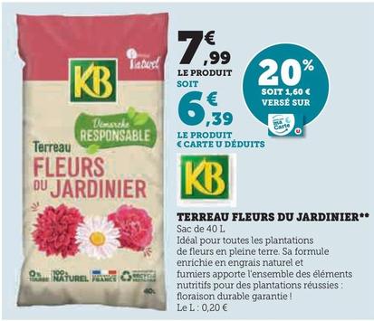 Terreau Fleurs Du Jardinier offre à 7,99€ sur Hyper U
