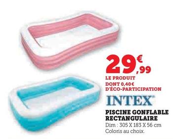 Intex - Piscine Gonflable Rectangulaire offre à 29,99€ sur Hyper U