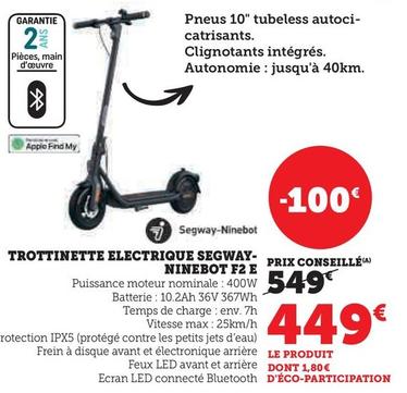 Segway-Ninebot - Trottinette Electrique F2 E offre à 449€ sur Hyper U
