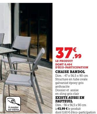 Chaise Bandol offre à 37,99€ sur Hyper U