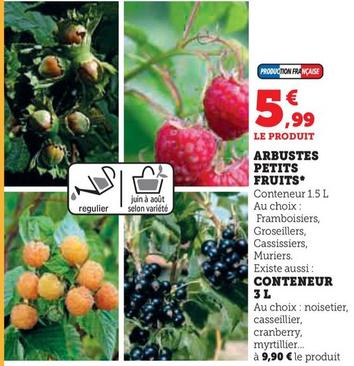 Arbustes Petits Fruits offre à 5,99€ sur Hyper U