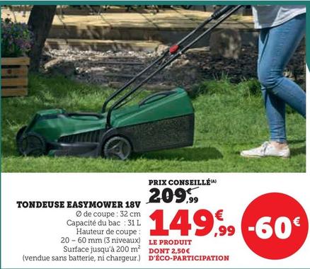 Tondeuse Easymower 18V  offre à 149,99€ sur Hyper U