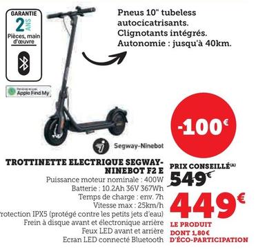 Segway-Ninebot - Trottinette Electrique F2 E  offre à 449€ sur Hyper U