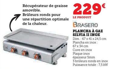 Brasero - Plancha À Gaz Silvia II Inox  offre à 229€ sur Super U