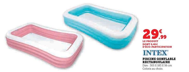 Intex - Piscine Contable Rectangulaire  offre à 29,99€ sur Super U