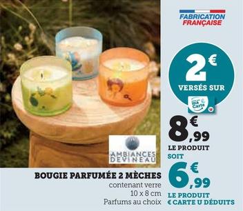 Ambiances Devineau - Bougie Parfumée 2 Mèches offre à 8,99€ sur Super U