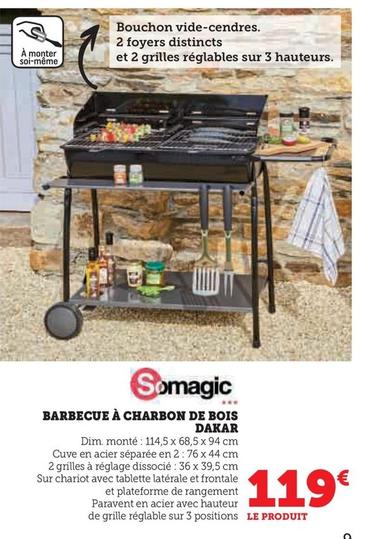 Somagic - Barbecue À Charbon De Bois Dakar offre à 119€ sur Super U