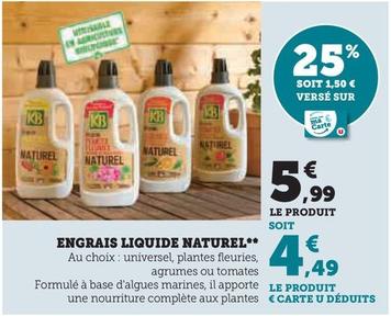 Le Jardin - Engrais Liquide Naturel  offre à 5,99€ sur Super U