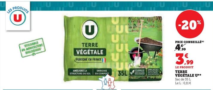 Terre Végétale offre à 3,99€ sur U Express
