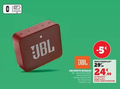 Jbl - Enceinte Nomade offre à 24,99€ sur Hyper U
