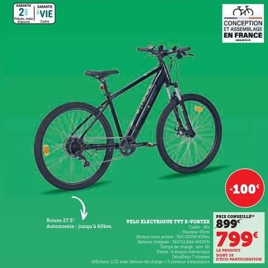 Vélo Électrique TVT E-Vortex  offre à 799€ sur Hyper U