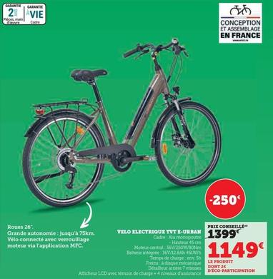 Vélo Électrique TVT E-Urban  offre à 1149€ sur Hyper U