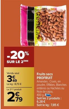 Amandes offre sur Carrefour Market