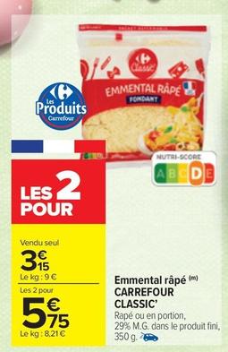 Emmental offre sur Carrefour Market