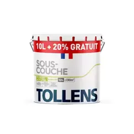 Sous-couche Plaques De Plâtre Tollens Blanc 10l + 20% Gratuit offre à 53,9€ sur Castorama