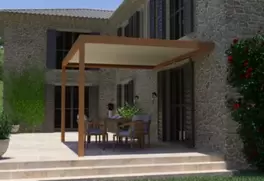 Alumin Home - Pergola Bioclimatique Salto Adossée