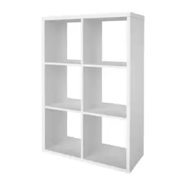 étagère modulable 6 cubes goodhome mixxit blanc