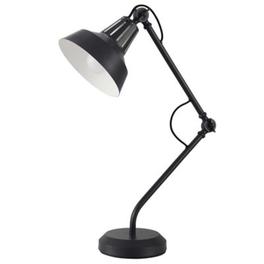 goodhome - lampe de table incandescent yarra e27 noir mat