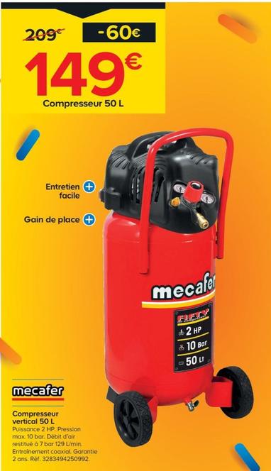 Mecafer - Compresseur Vertical 50 L offre à 149€ sur Castorama