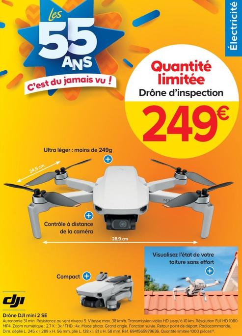 Dji - Drone Mini 2 Se offre à 249€ sur Castorama