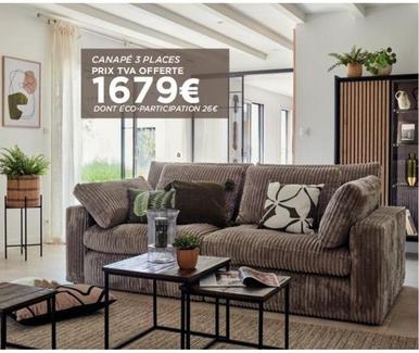 Canapé 3 Places offre à 1679€ sur Hémisphère Sud