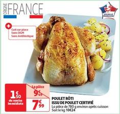 Poulet Rôti Issu De Poulet Certifié