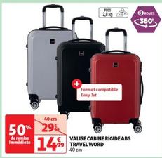 Valise Cabine Rigide Abs Travel Word