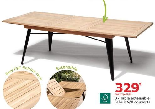 Table Extensible Fabrik 6/8 Couverts offre à 329€ sur Gifi