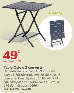 Table Oslow 2 Couverts offre à 49€ sur Gifi