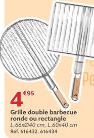 Grille Double Barbecue Ronde Ou Rectangle offre à 4,95€ sur Gifi