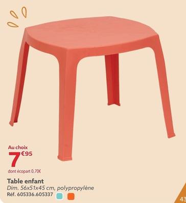 Table Enfant offre à 7,95€ sur Gifi