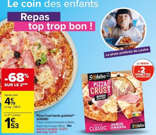 Pizza offre sur Carrefour