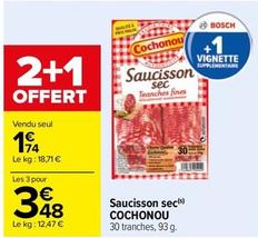 Saucisson offre sur Carrefour