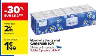 Mouchoirs en papier offre sur Carrefour