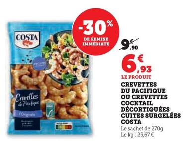 Costa - Crevettes Du Pacifique offre à 6,93€ sur Hyper U