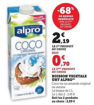 Alpro - Boisson Vegetale UHT offre à 2,19€ sur Hyper U